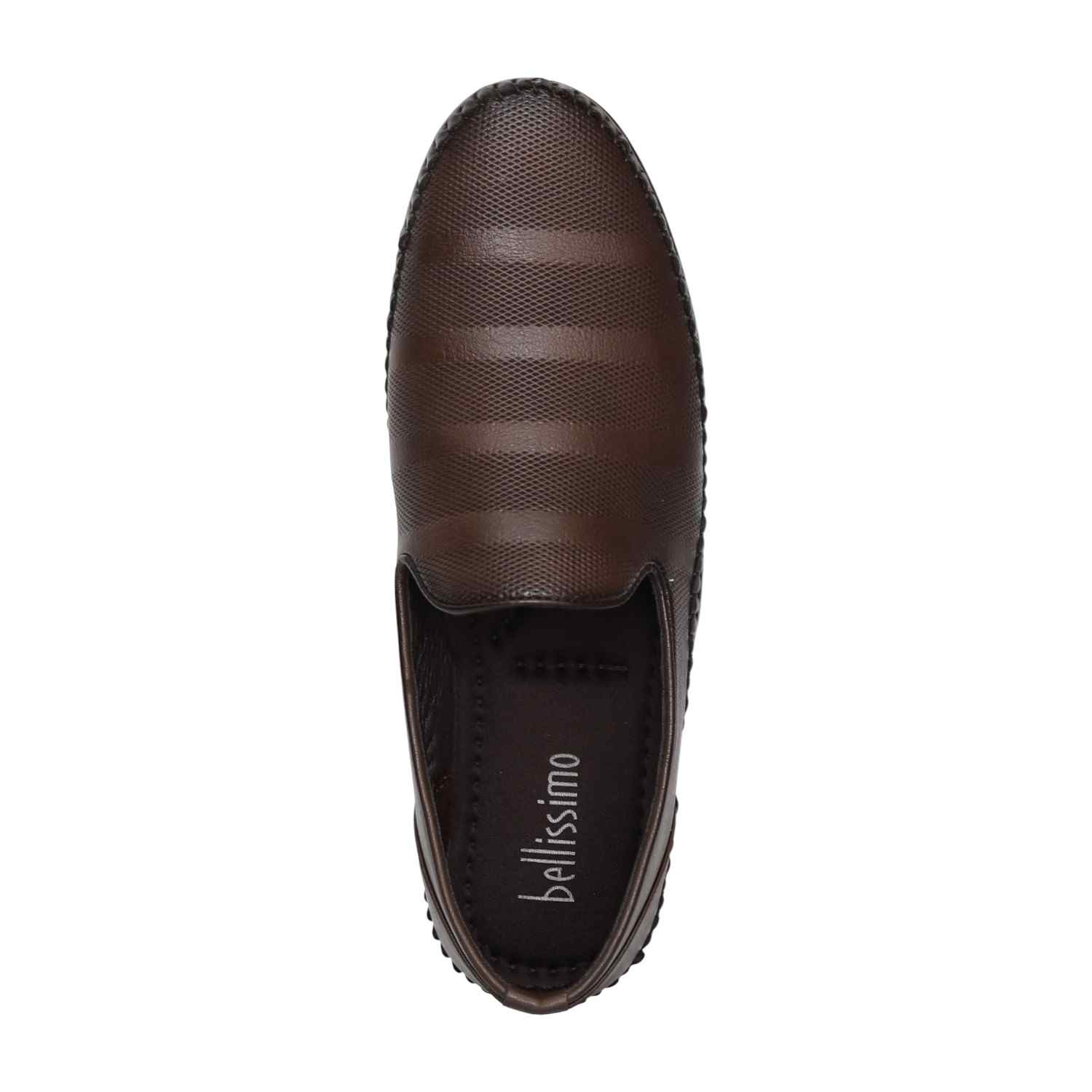 Men Brown Smart Comfort Slip-On Shoes