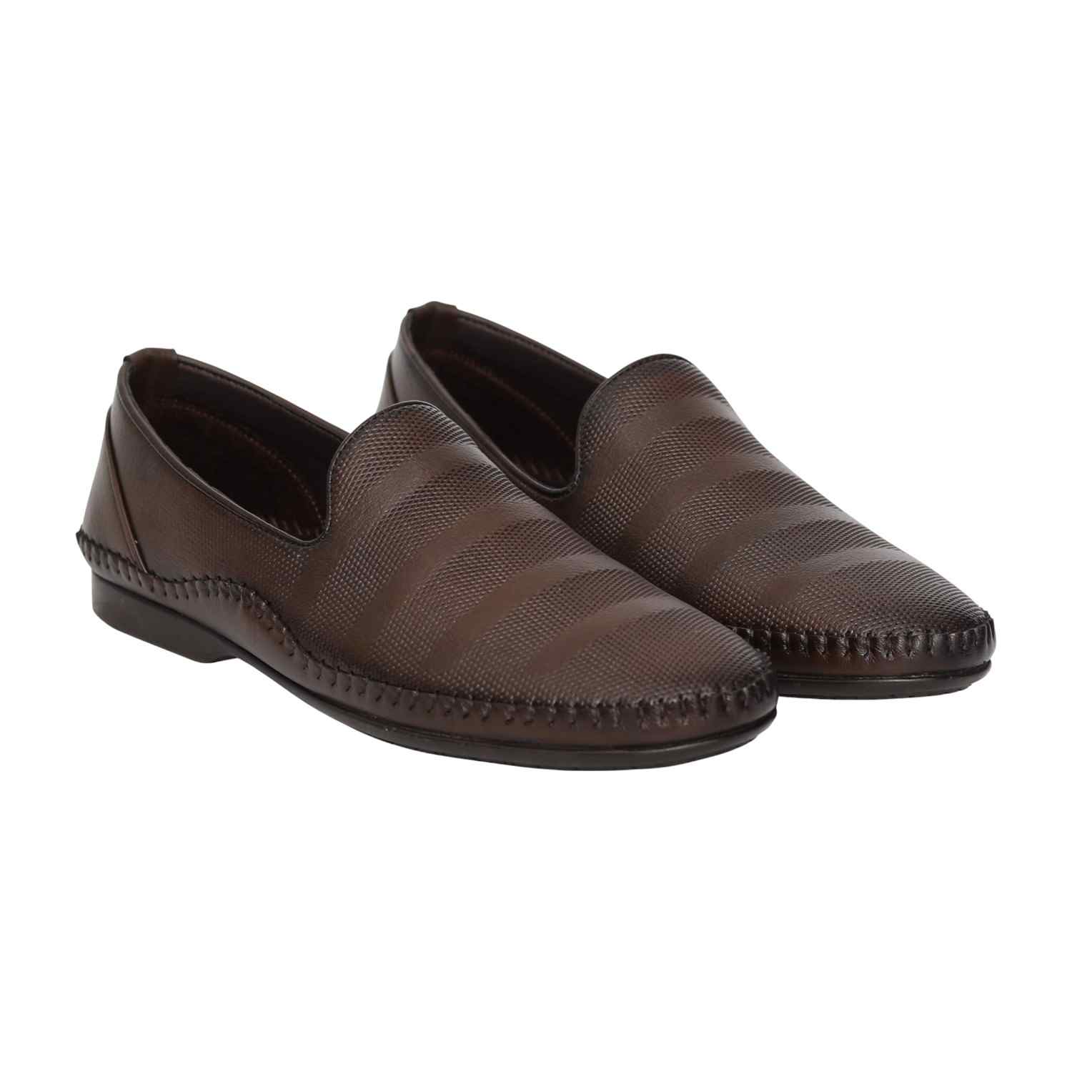 Men Brown Smart Comfort Slip-On Shoes