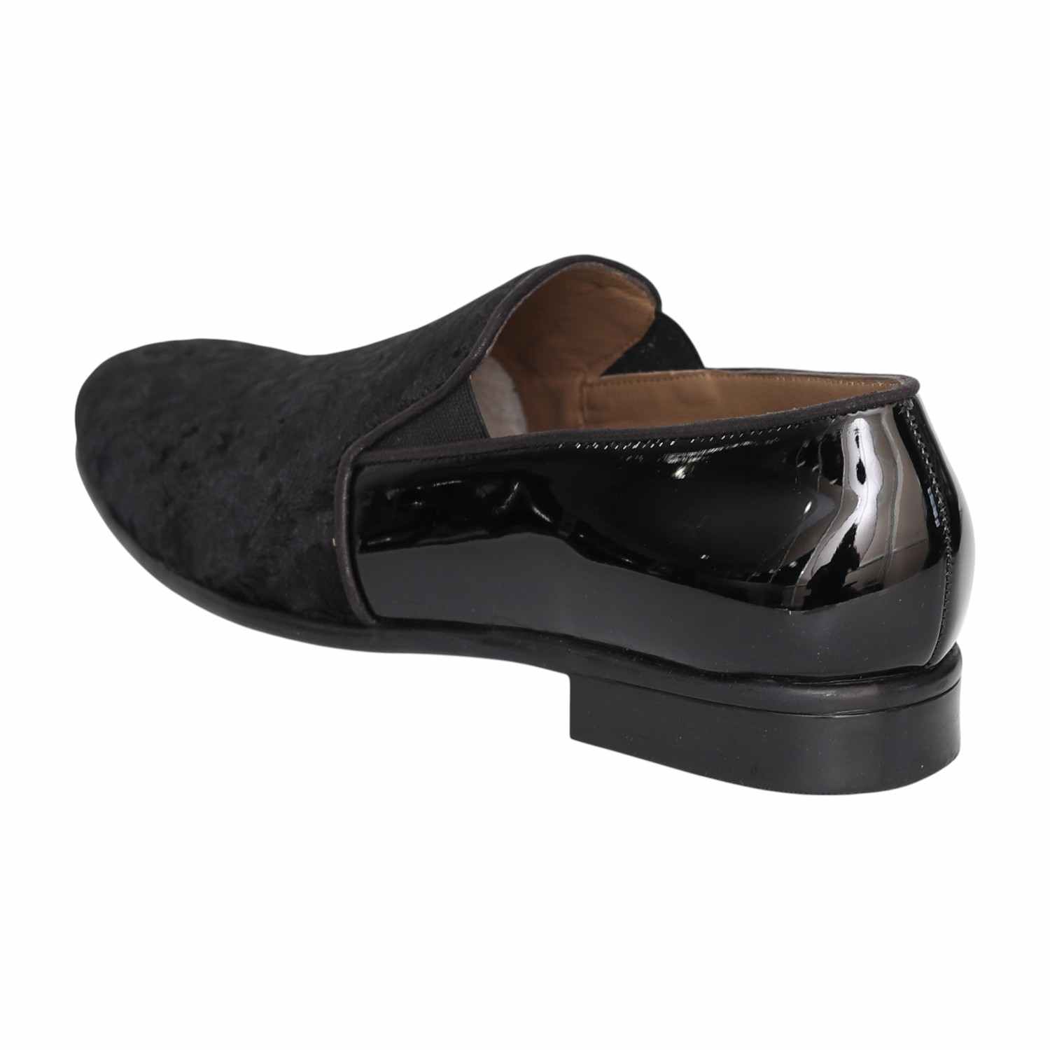 Men Black Elegant Patterned Party Loafers