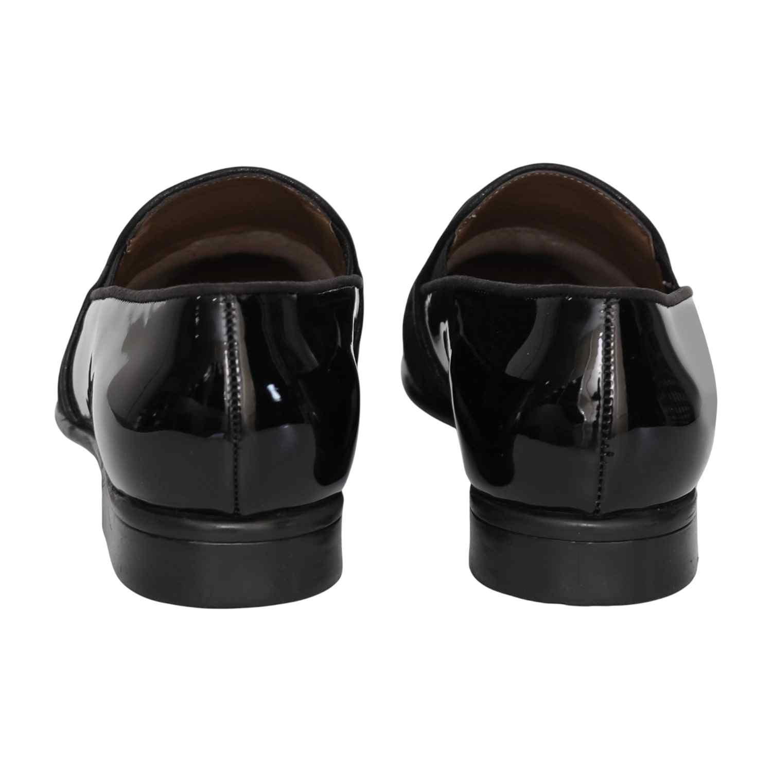 Men Black Elegant Patterned Party Loafers