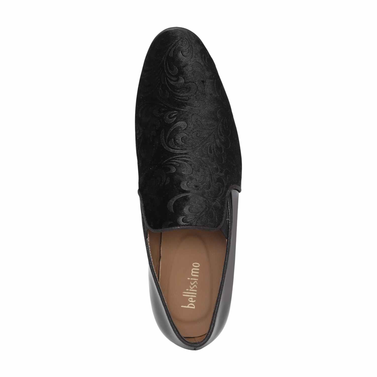 Men Black Elegant Patterned Party Loafers