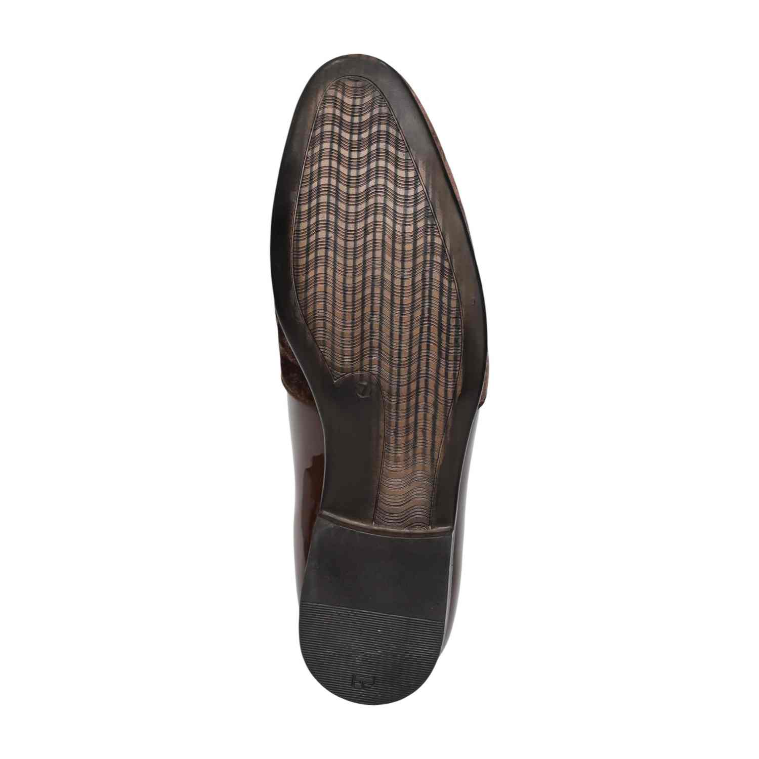 Men Brown Elegant Patterned Party Loafers