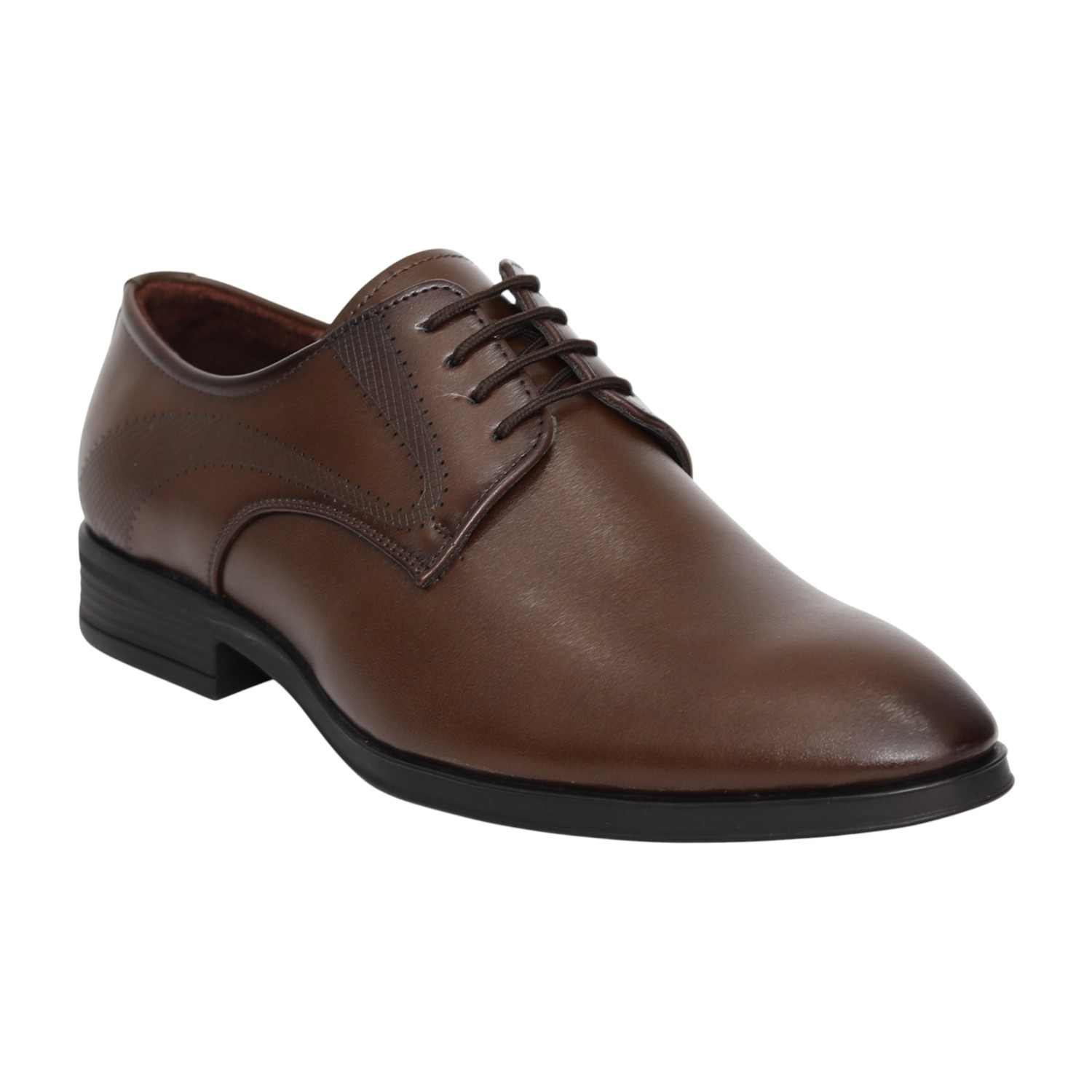 Men Brown Smart Office Lace-Up Shoes