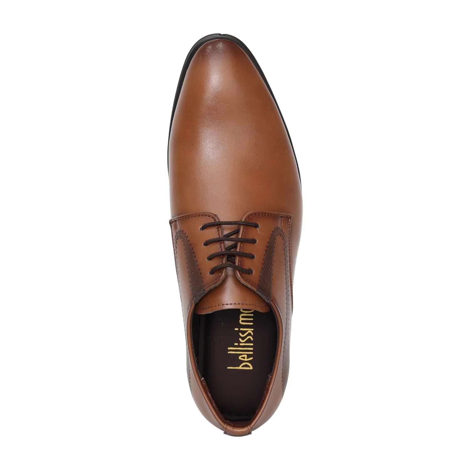 Men Tan Smart Office Lace-Up Shoes