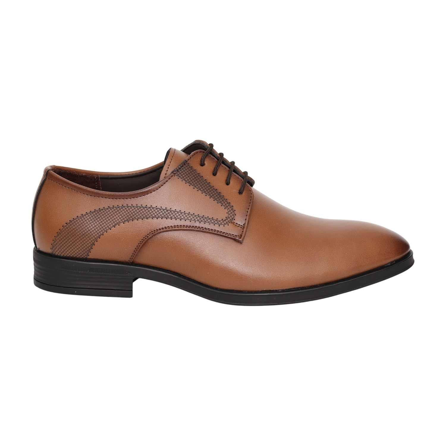 Men Tan Smart Office Lace-Up Shoes