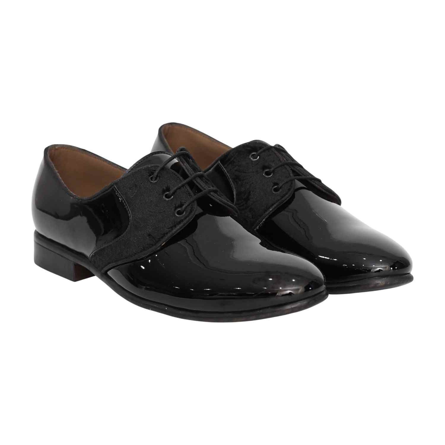 Men Midnight Black Patent Oxford