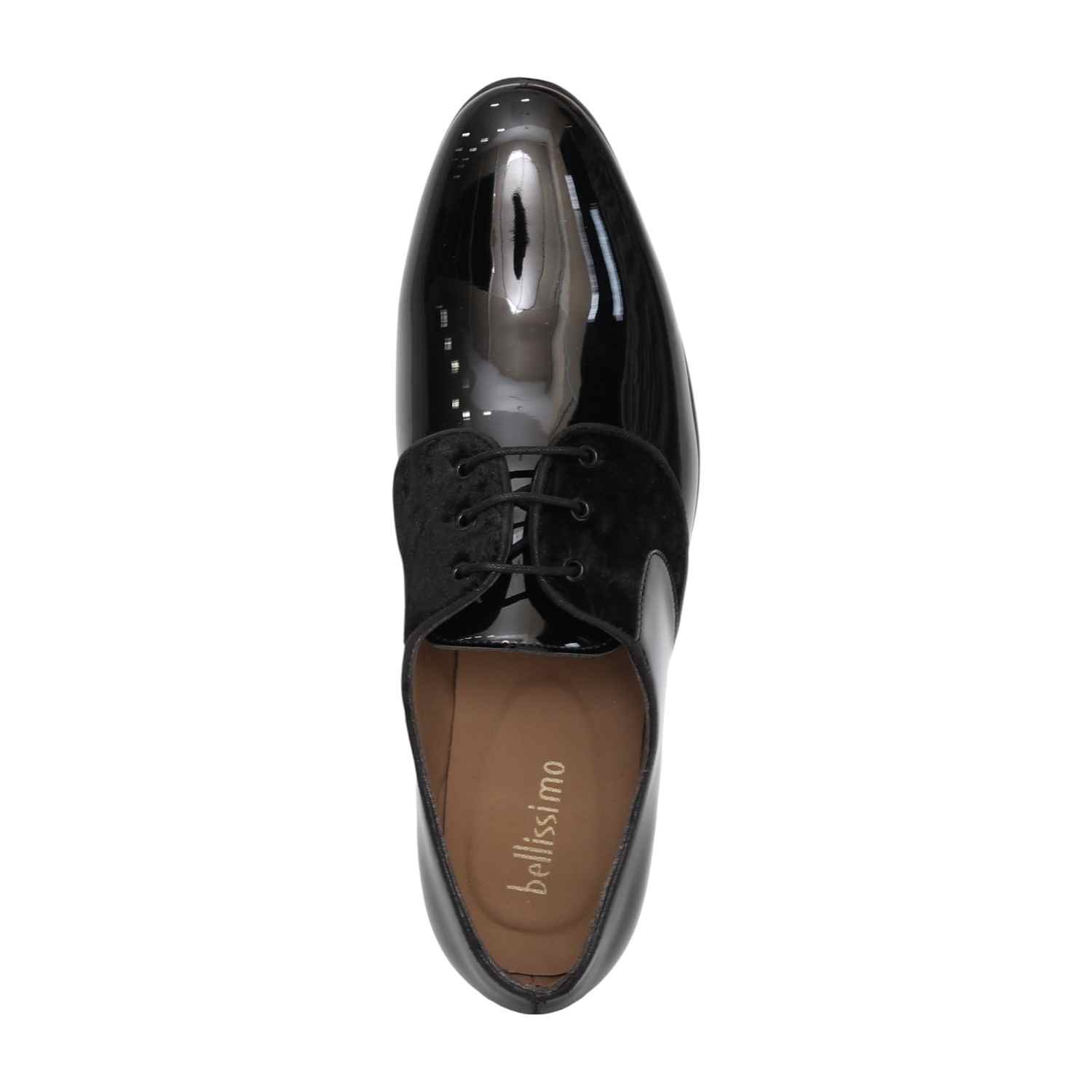 Men Midnight Black Patent Oxford