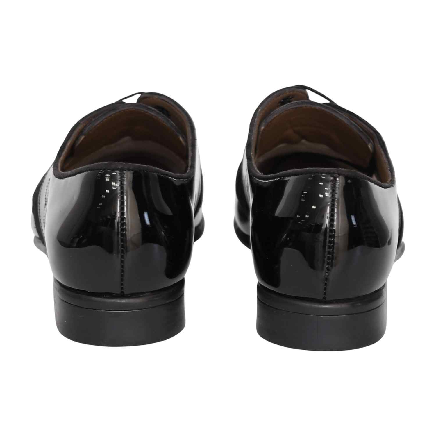 Men Midnight Black Patent Oxford