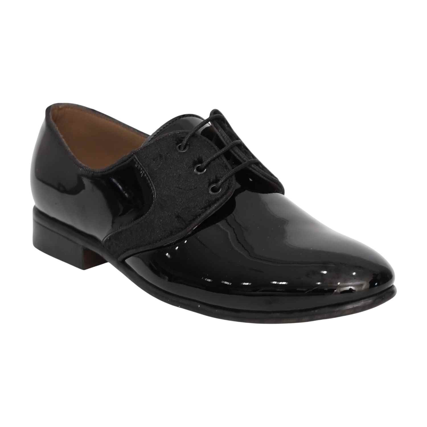 Men Midnight Black Patent Oxford