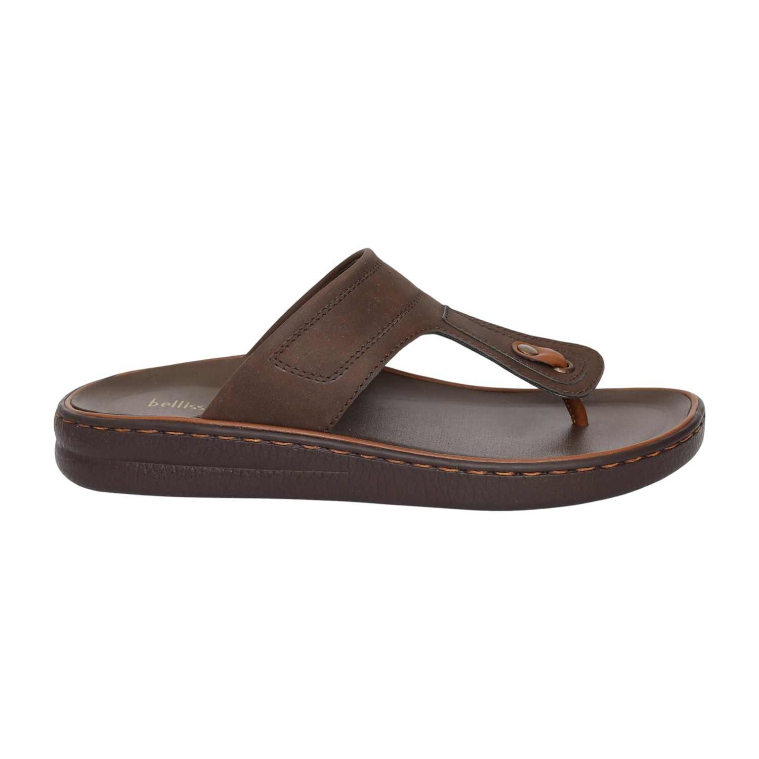 Men Brown Streamlined Casual Sandals