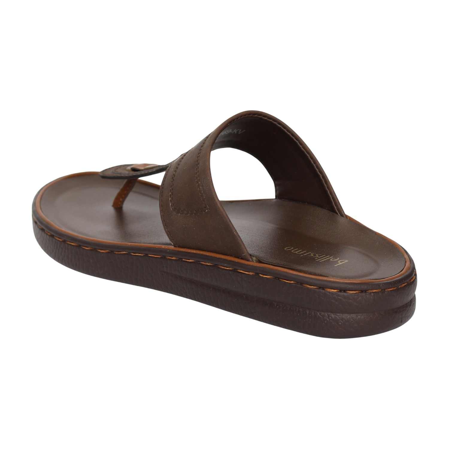 Men Brown Streamlined Casual Sandals