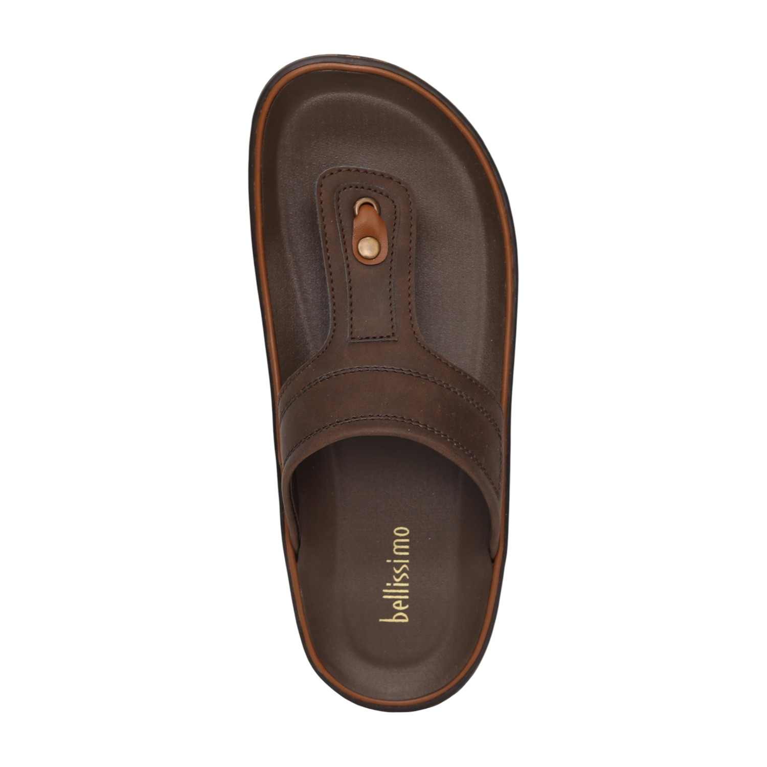 Men Brown Streamlined Casual Sandals