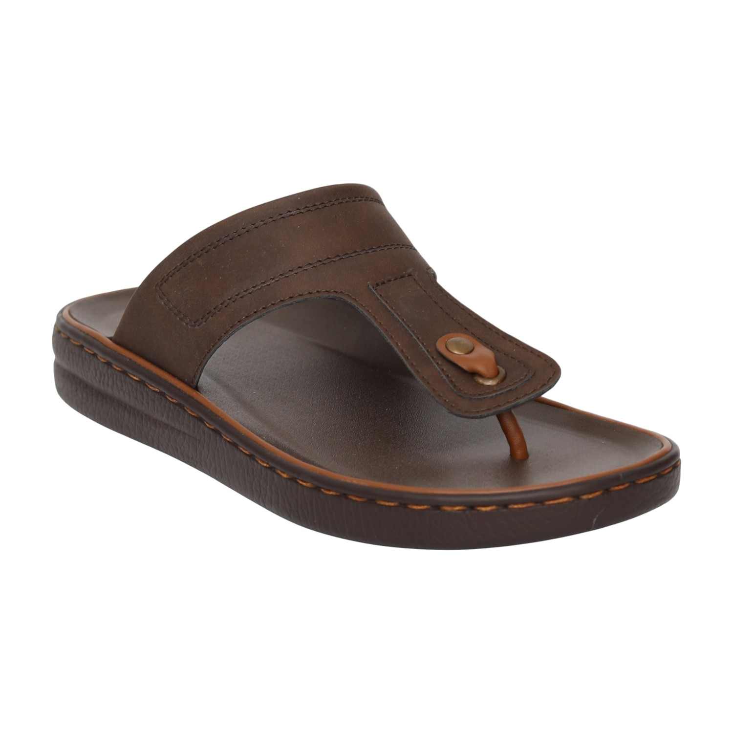 Men Brown Streamlined Casual Sandals