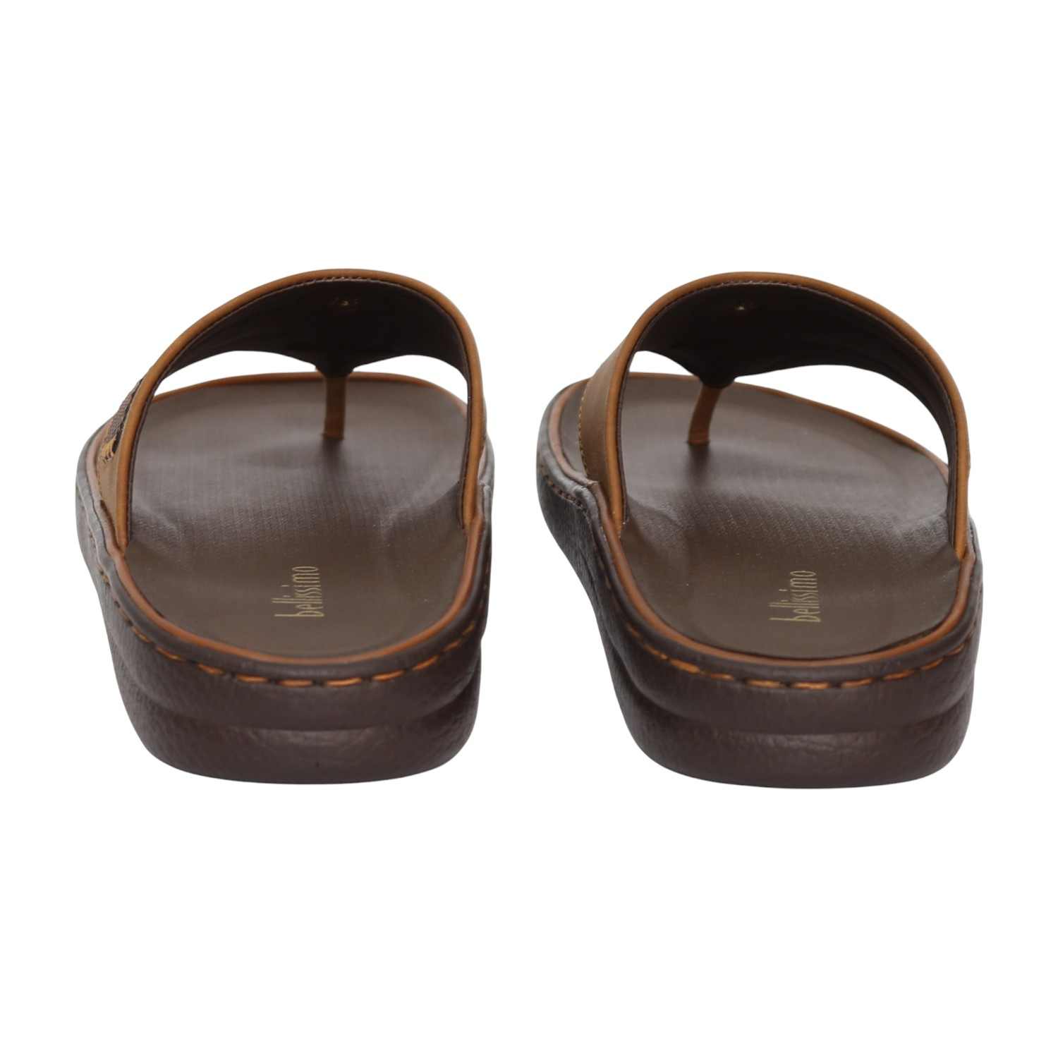 Men Tan Classic Casual Thong Sandals