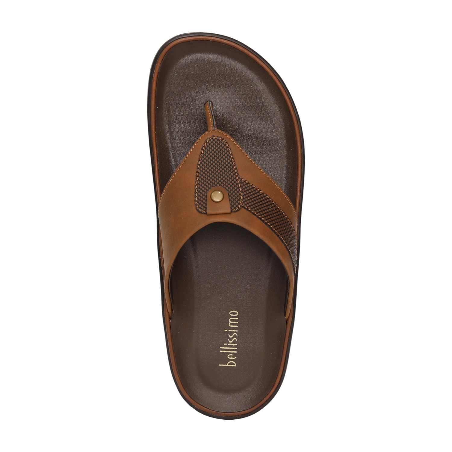 Men Tan Classic Casual Thong Sandals