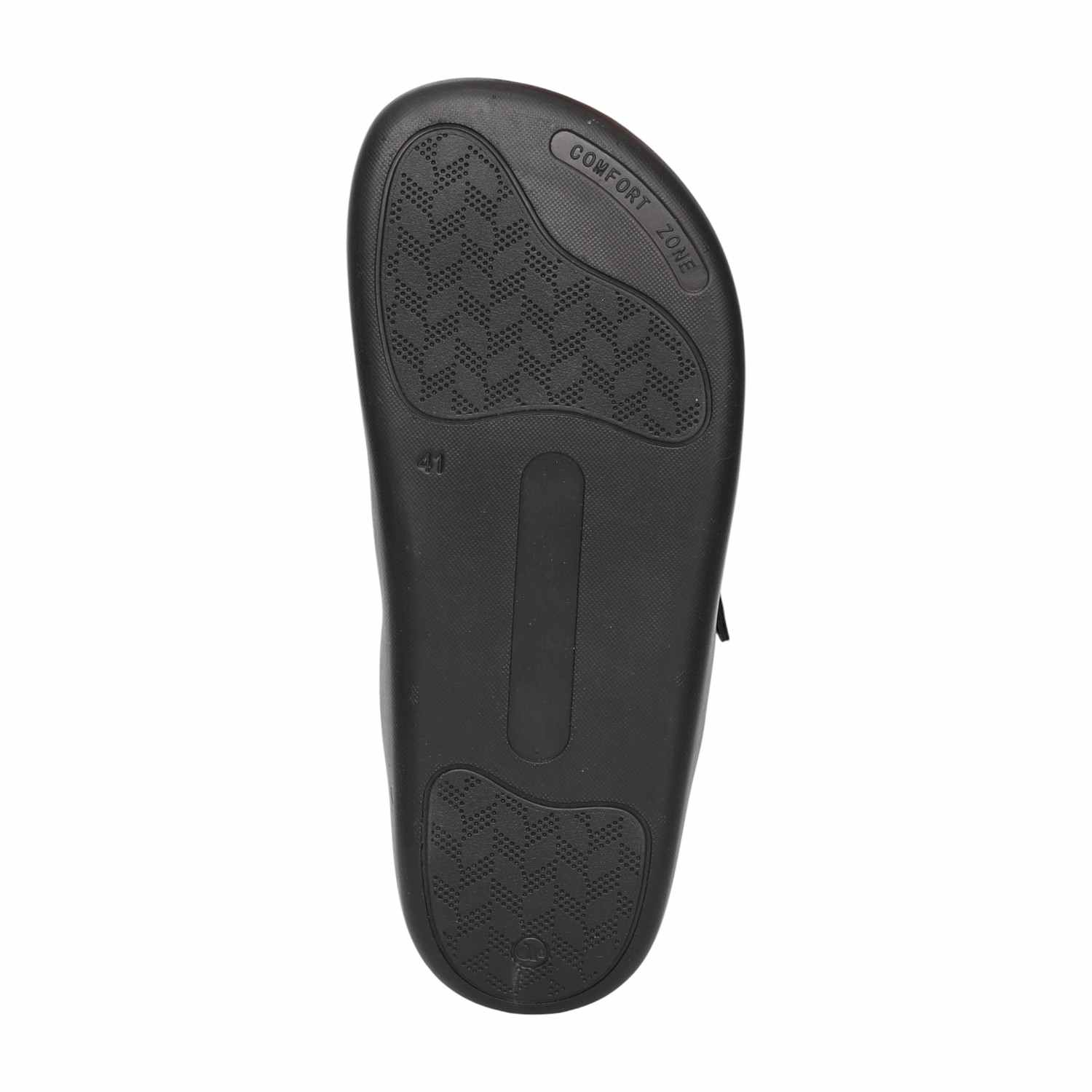 Men Black Clean-Design Buckle Casual Sandals