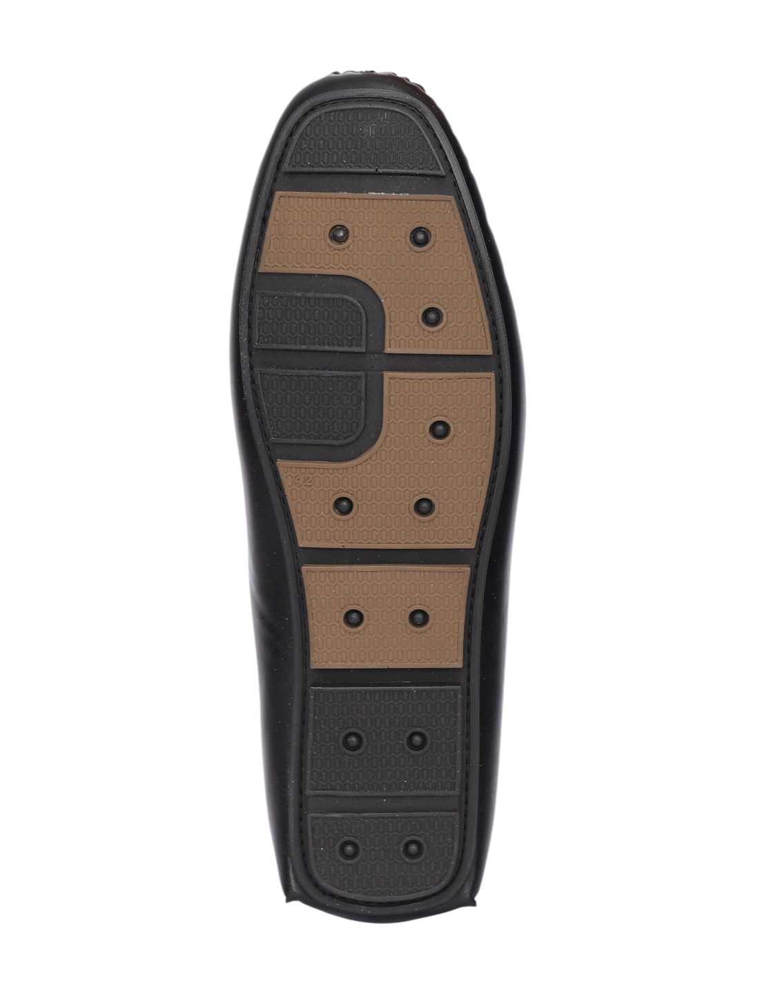 Men Black Metal Bit Driving Loafers