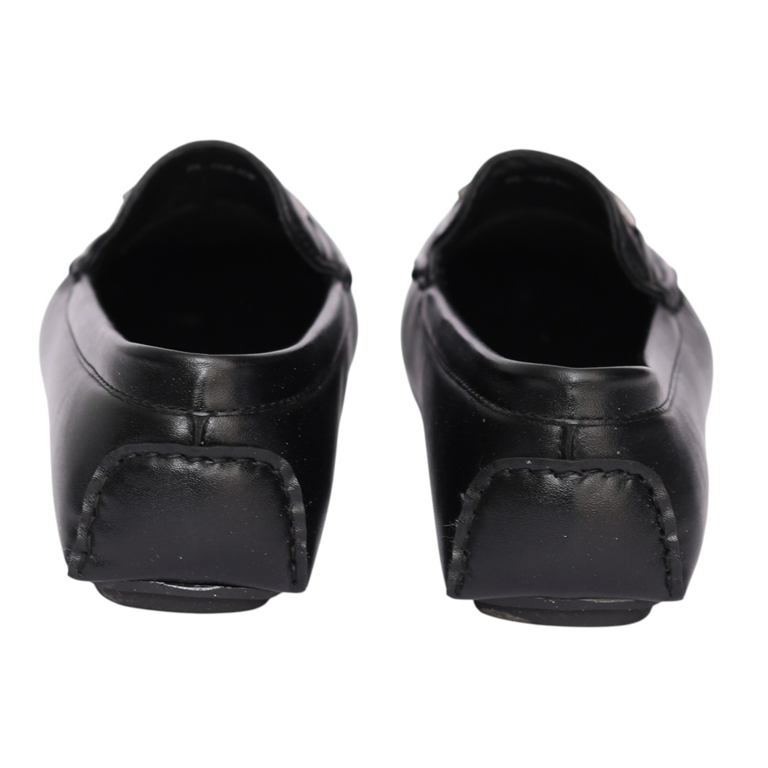 Men Black Metal Bit Driving Loafers