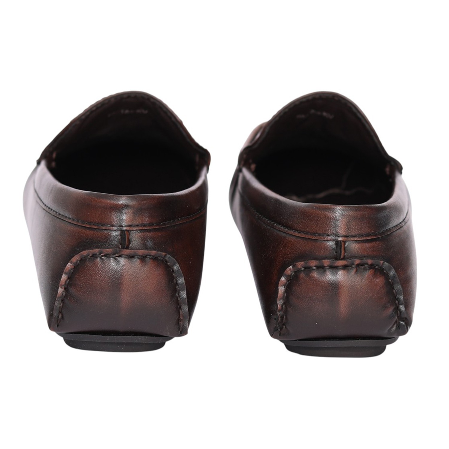 Men Brown Metal Bit Driving Loafers