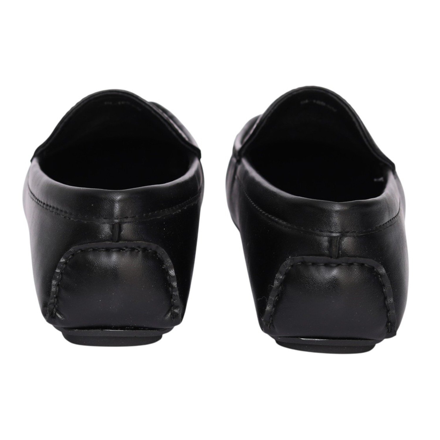 Men Black Refined Moc Stitch Loafers