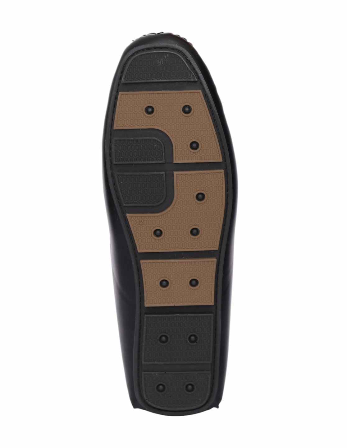 Men Black Refined Moc Stitch Loafers