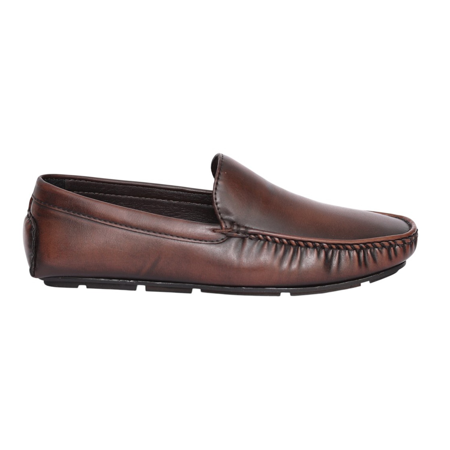 Men Brown Refined Moc Stitch Loafers