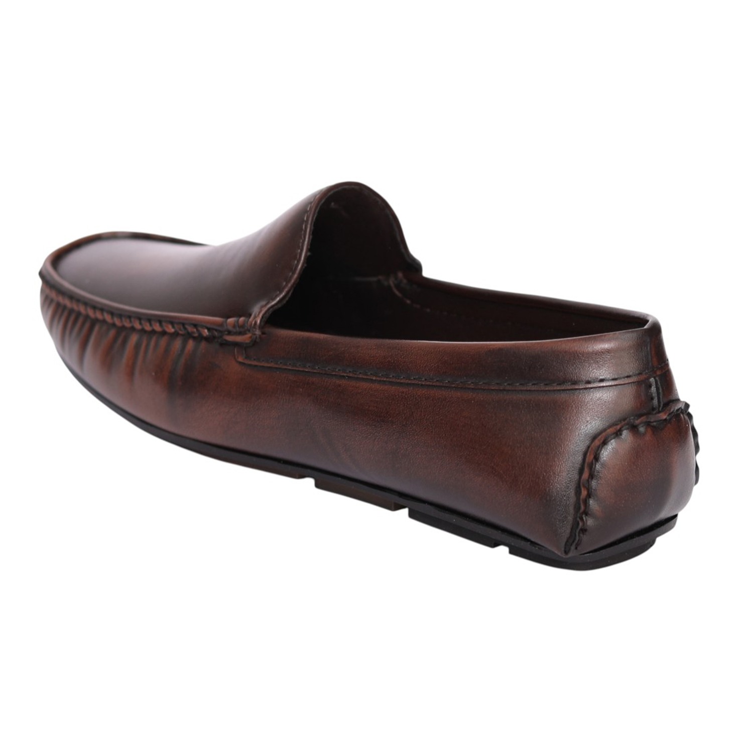 Men Brown Refined Moc Stitch Loafers
