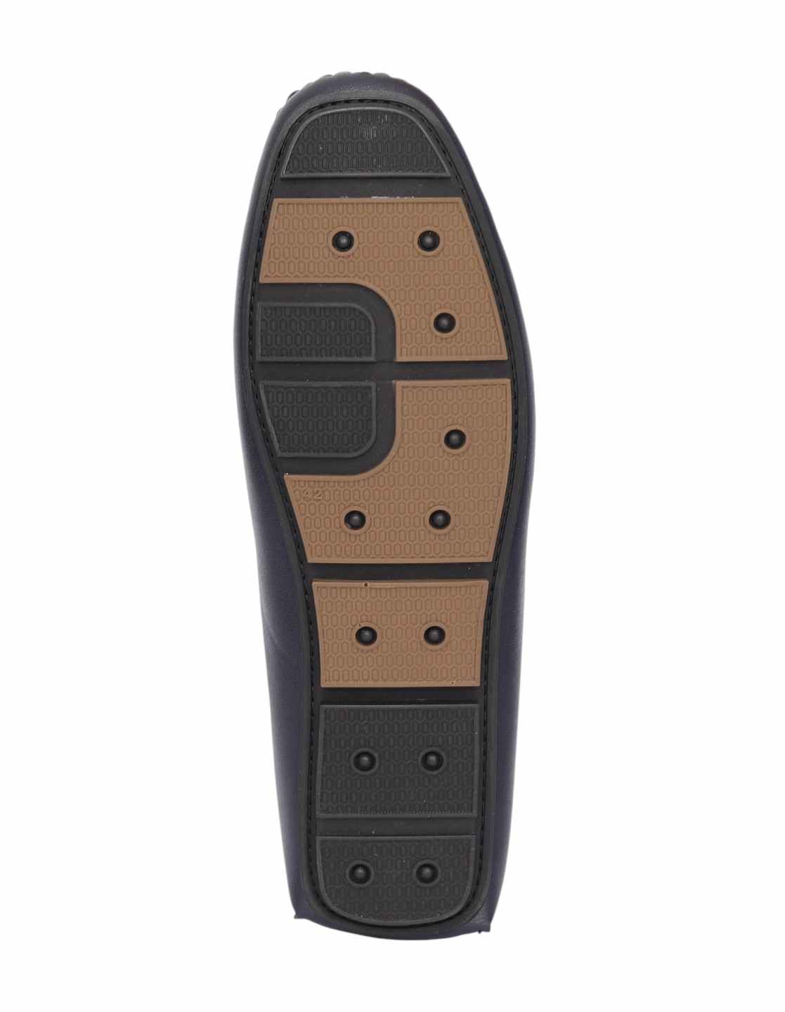 Men Navy Blue Refined Moc Stitch Loafers