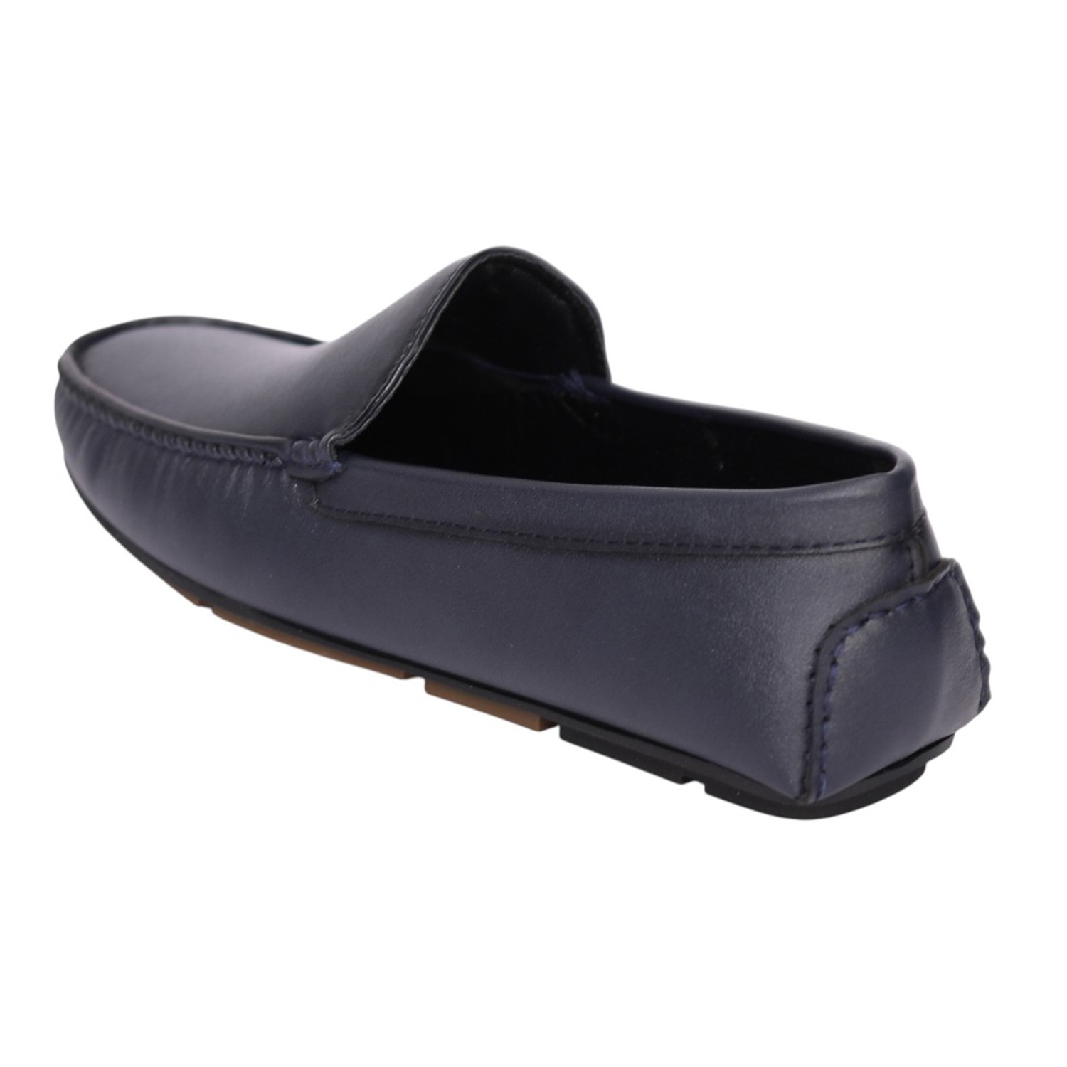 Men Navy Blue Refined Moc Stitch Loafers