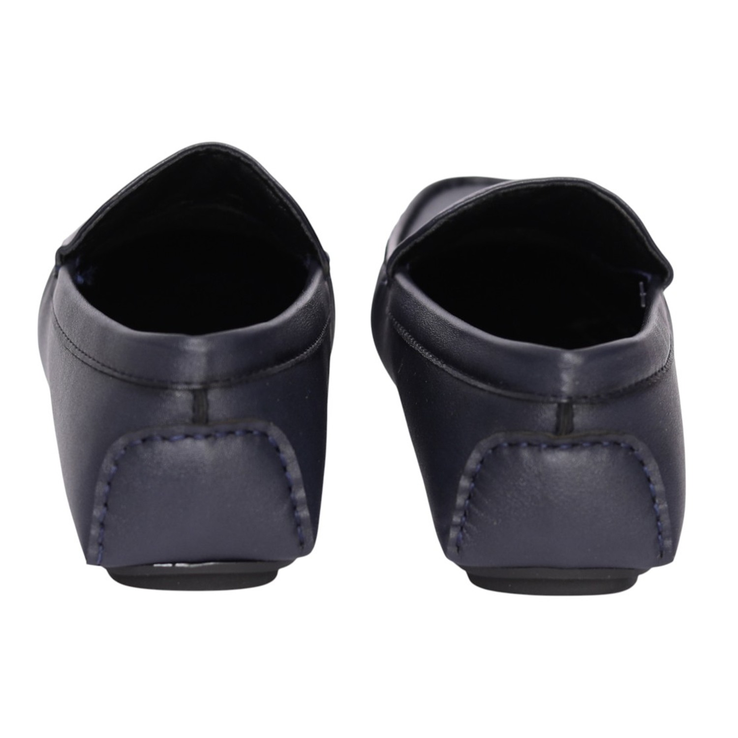 Men Navy Blue Refined Moc Stitch Loafers