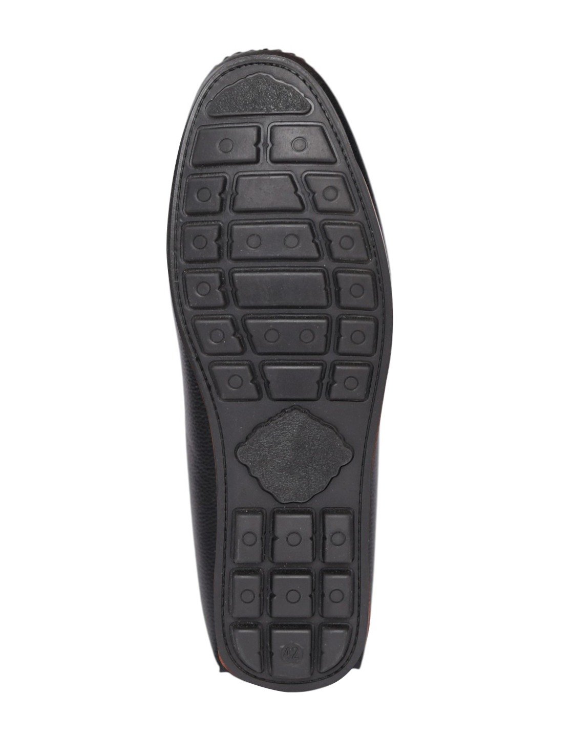 Men Black Sleek Moc-Toe Loafer