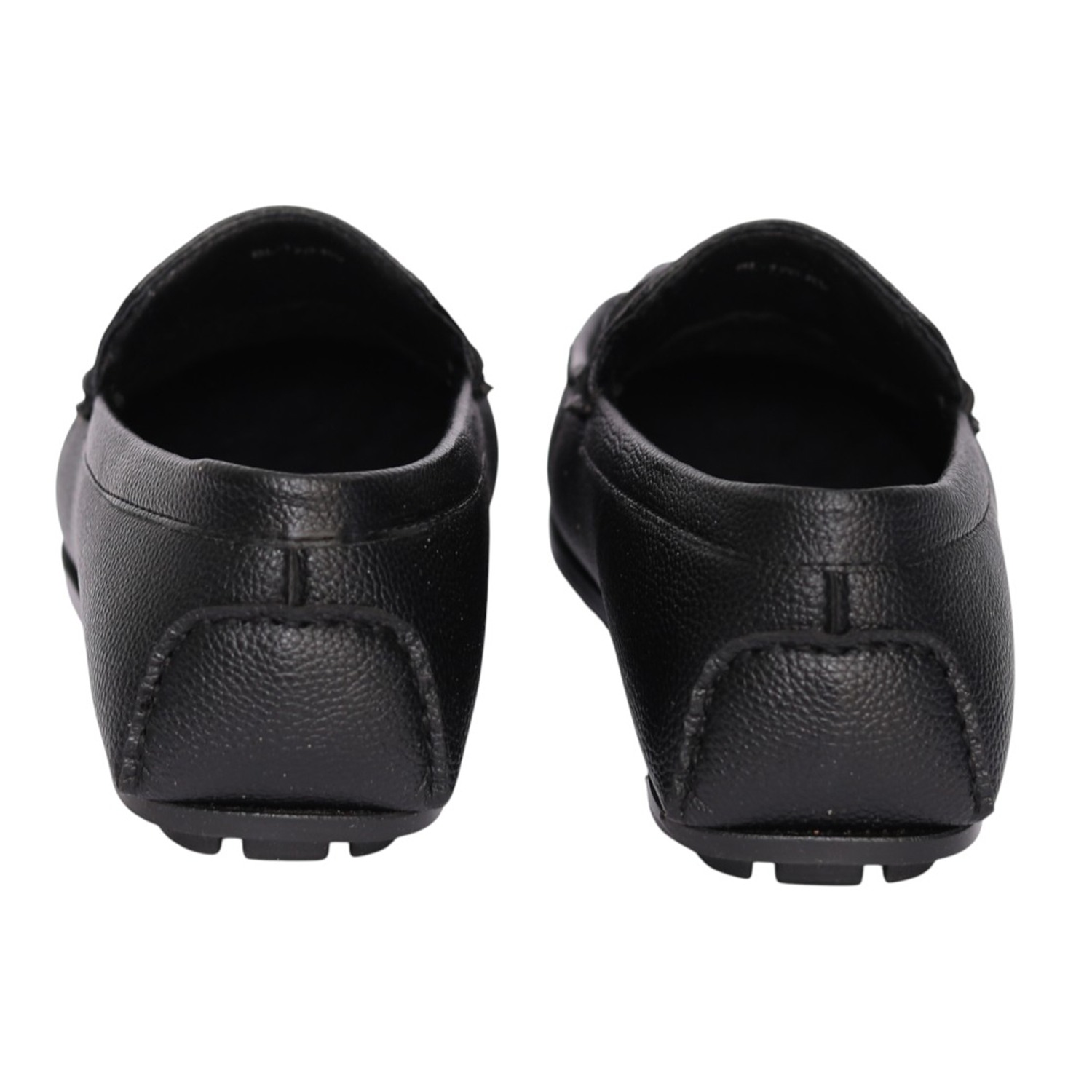 Men Black Sleek Moc-Toe Loafer