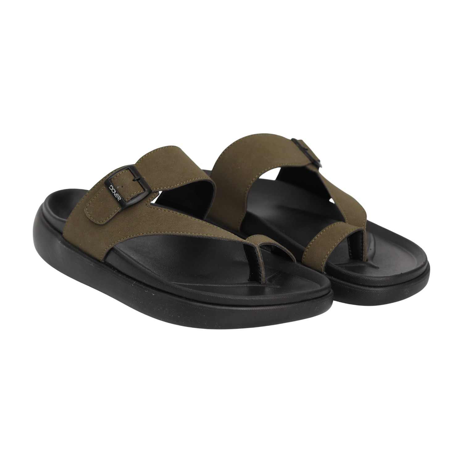Men Olive UrbanGlide Comfort Toe-Post Sandals