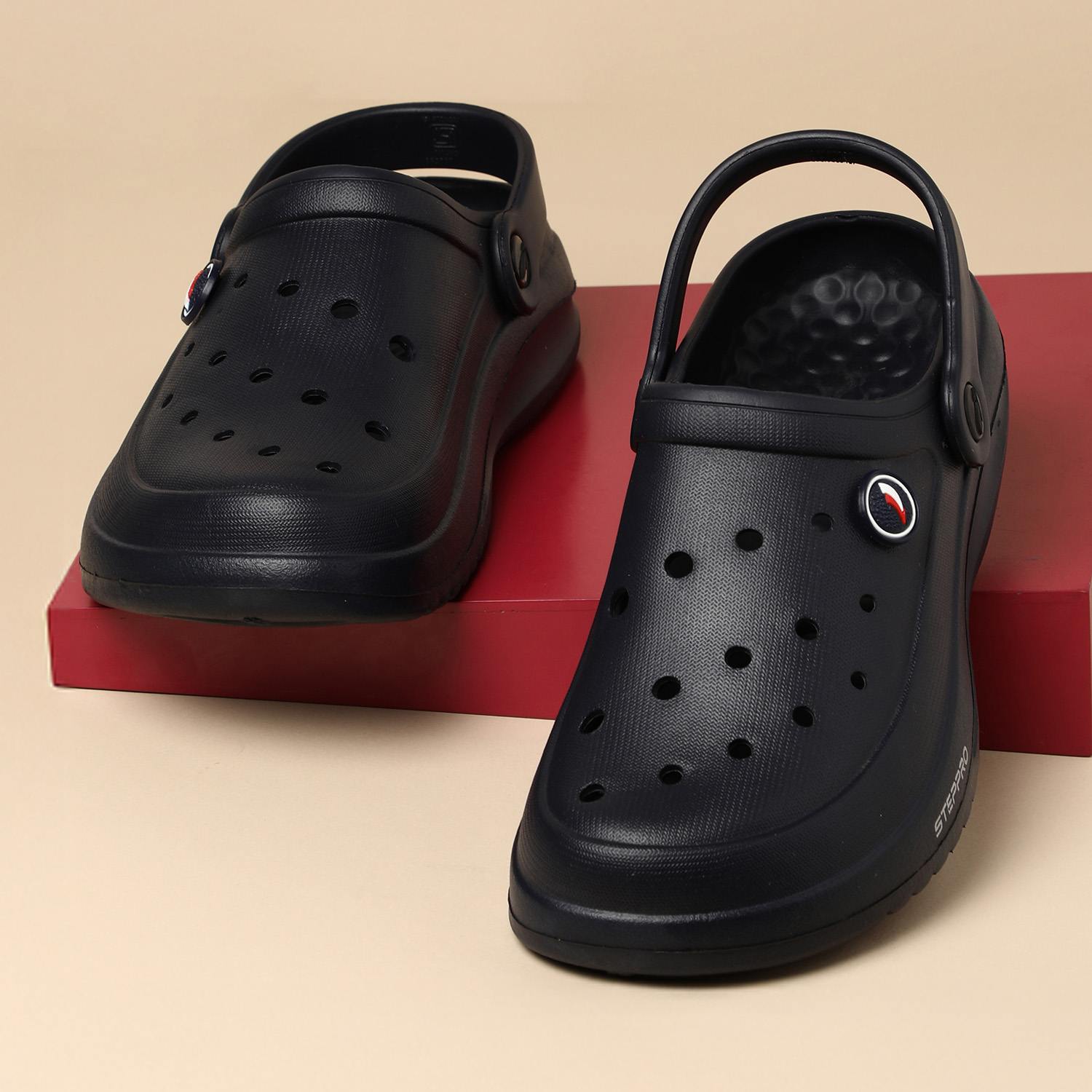 Men Navy Blue Clogs