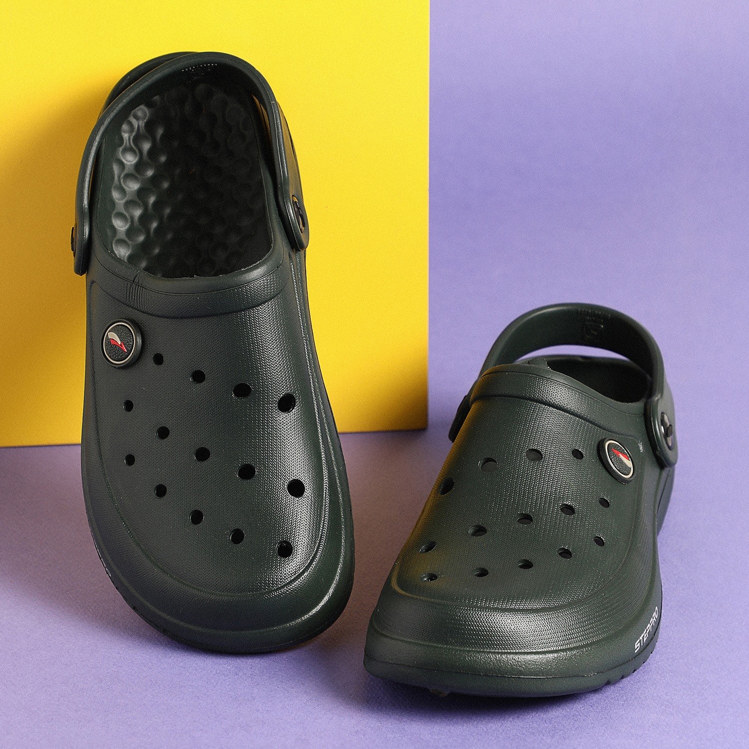 Men Olive Clogs