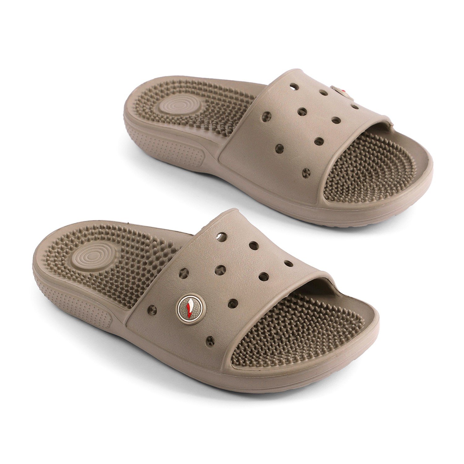 Men Beige Slides-Flip Slip On