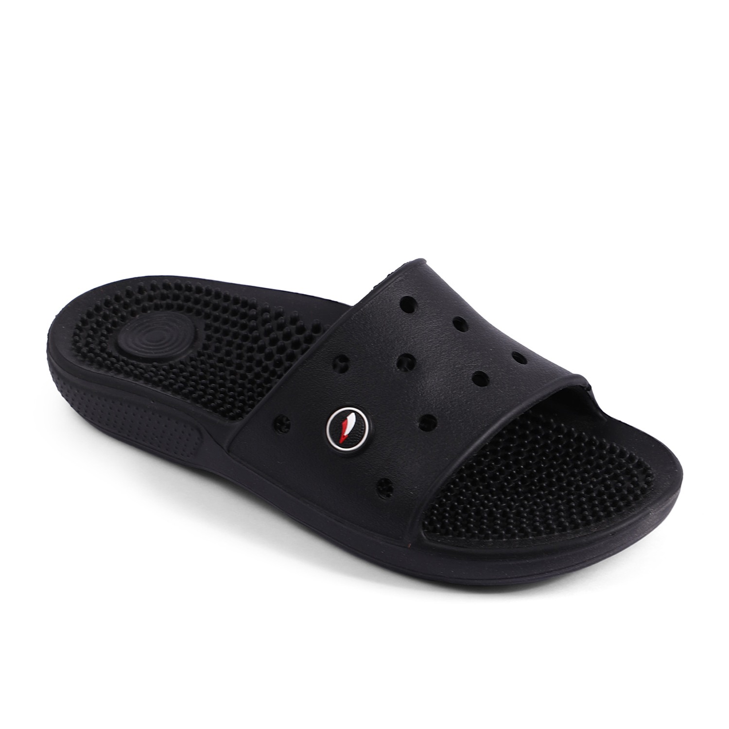 Men Black Slides-Flip Slip On