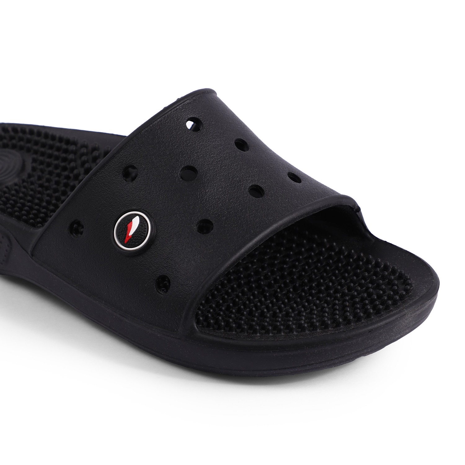Men Black Slides-Flip Slip On