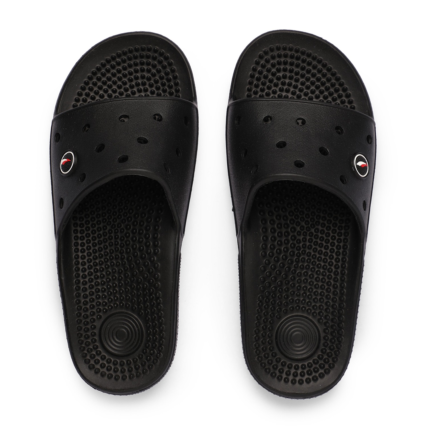 Men Black Slides-Flip Slip On