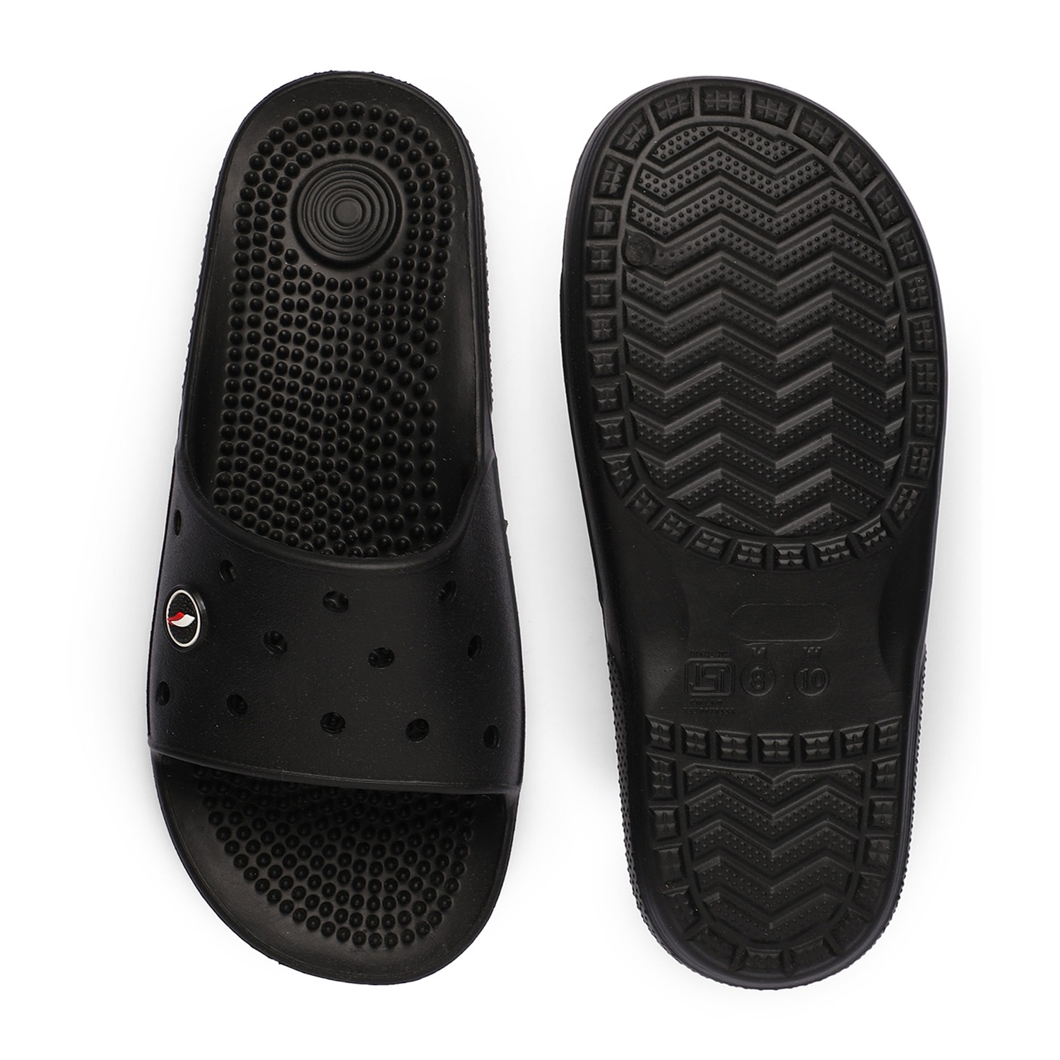 Men Black Slides-Flip Slip On