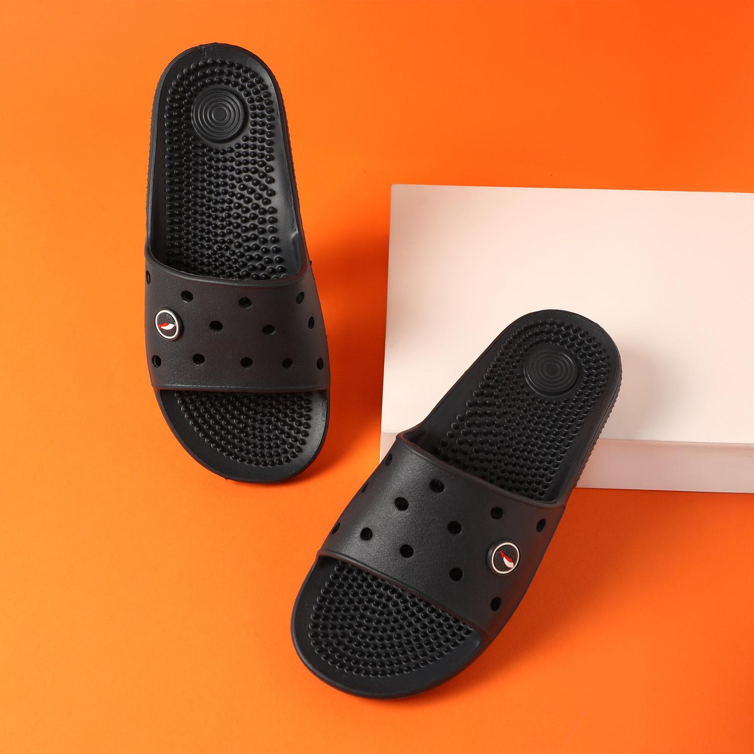 Men Dark Grey Slides-Flip Slip On