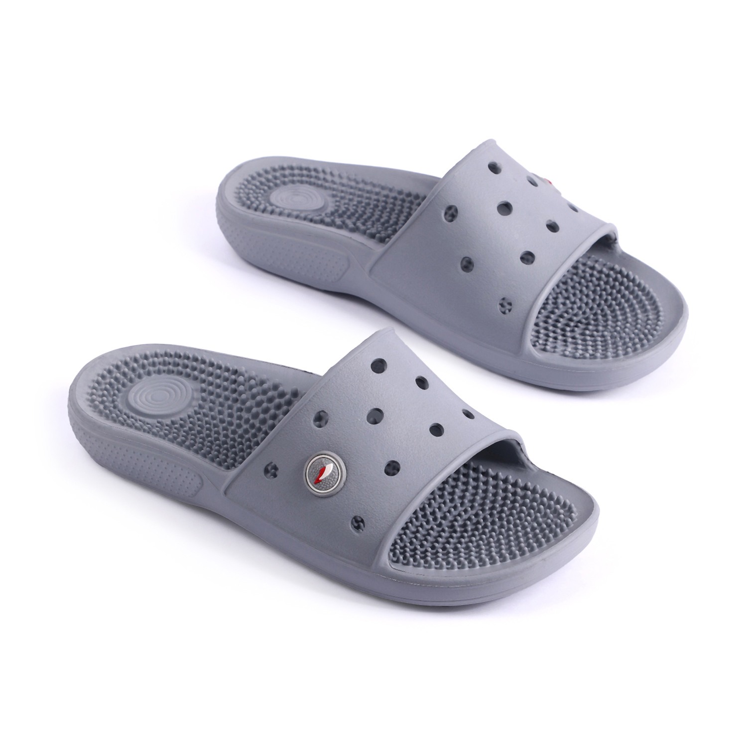 Men Light Grey Slides-Flip Slip On