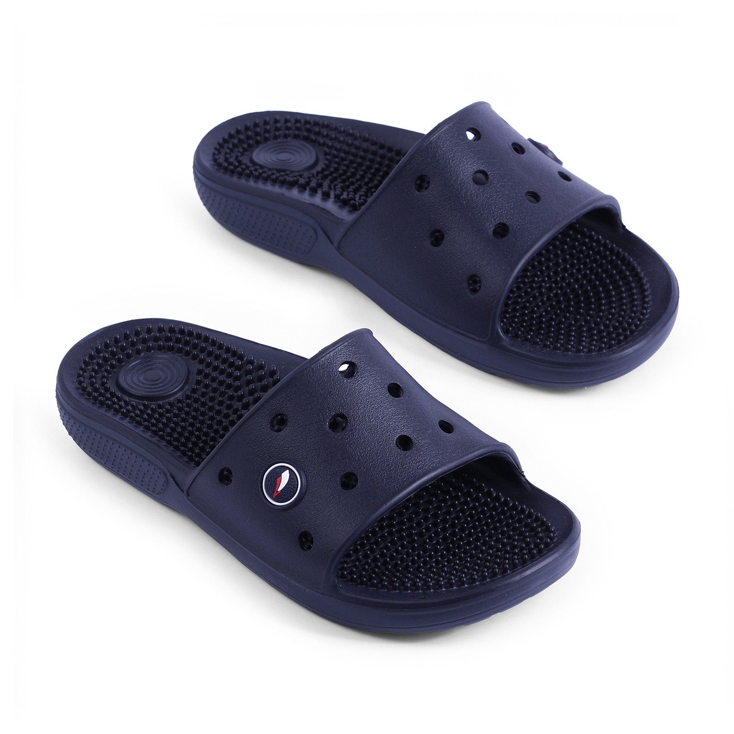 Men Navy Blue Slides-Flip Slip On