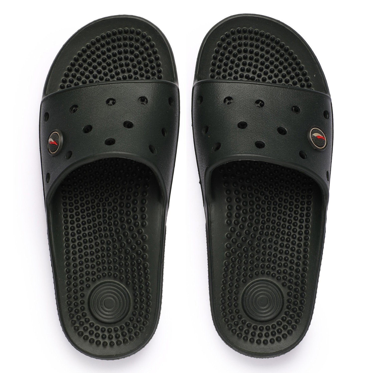 Men Olive Slides-Flip Slip On