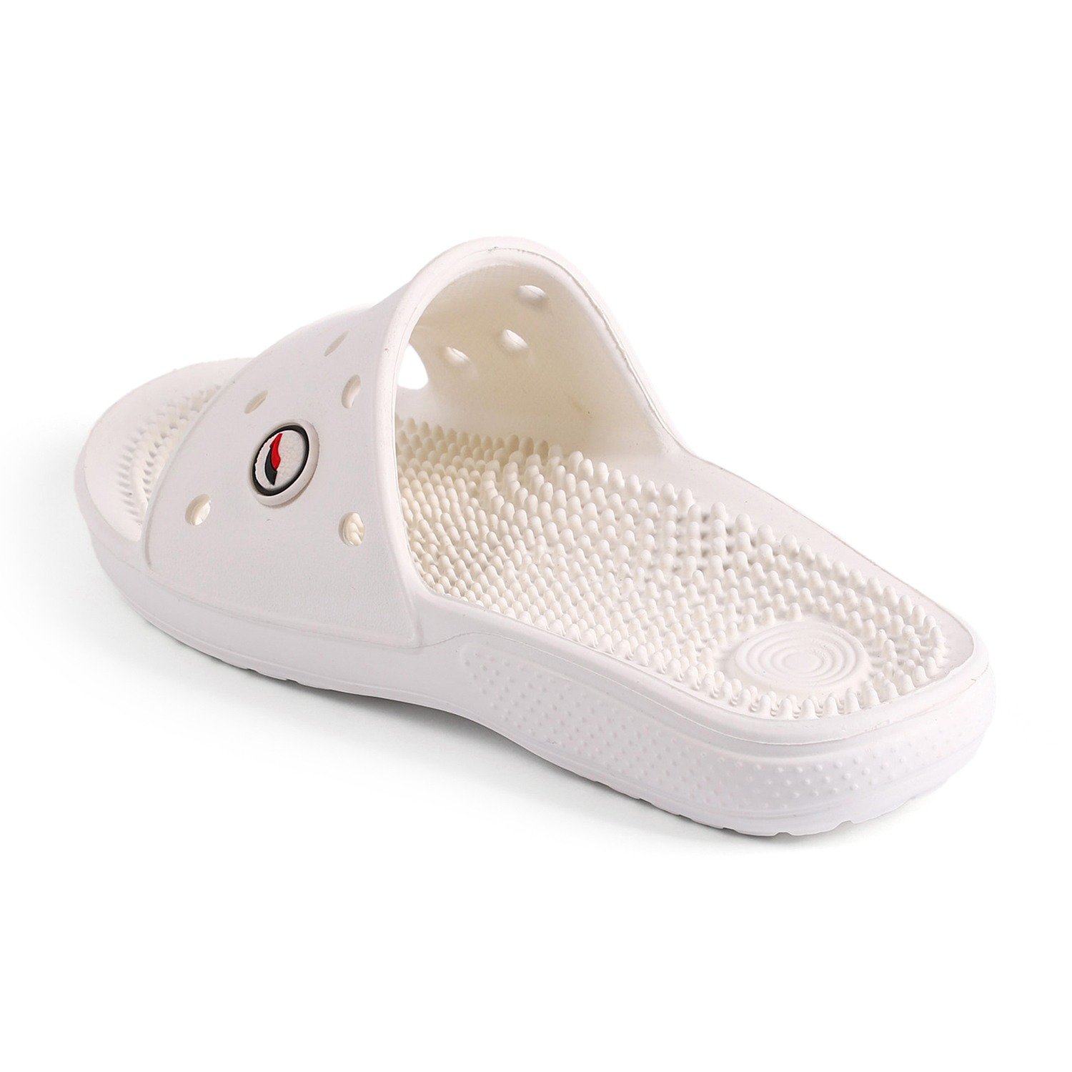 Men White Slides-Flip Slip On