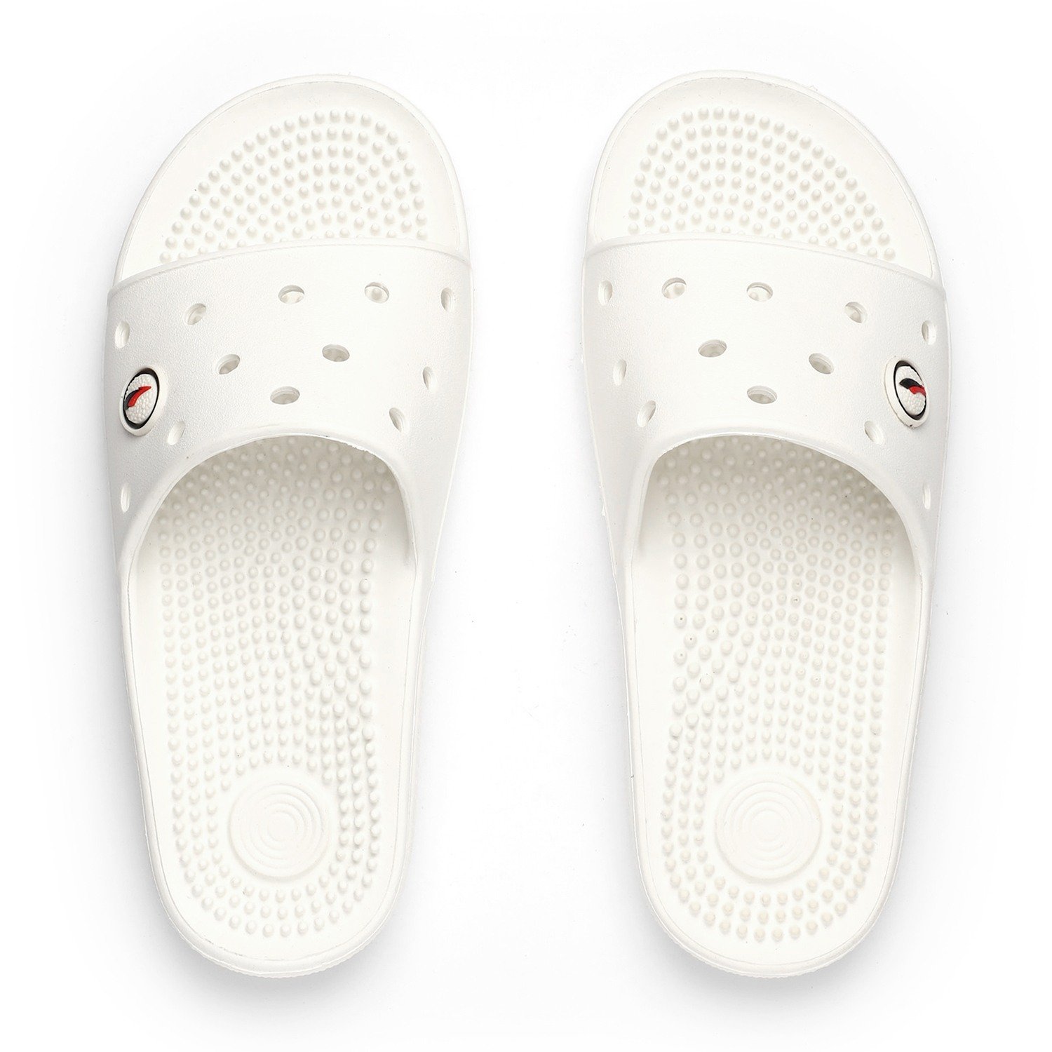 Men White Slides-Flip Slip On