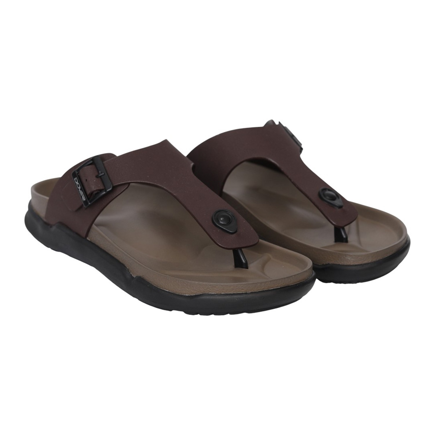 Men Brown Flex Comfort Sandals