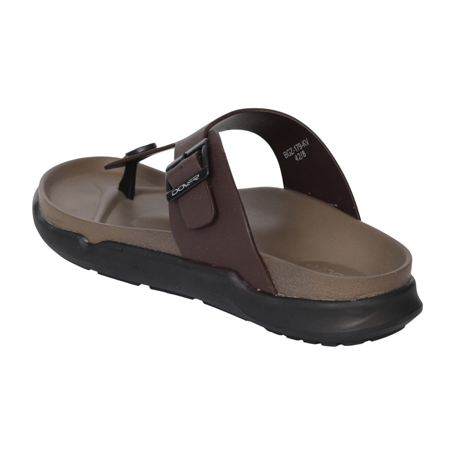 Men Brown Flex Comfort Sandals