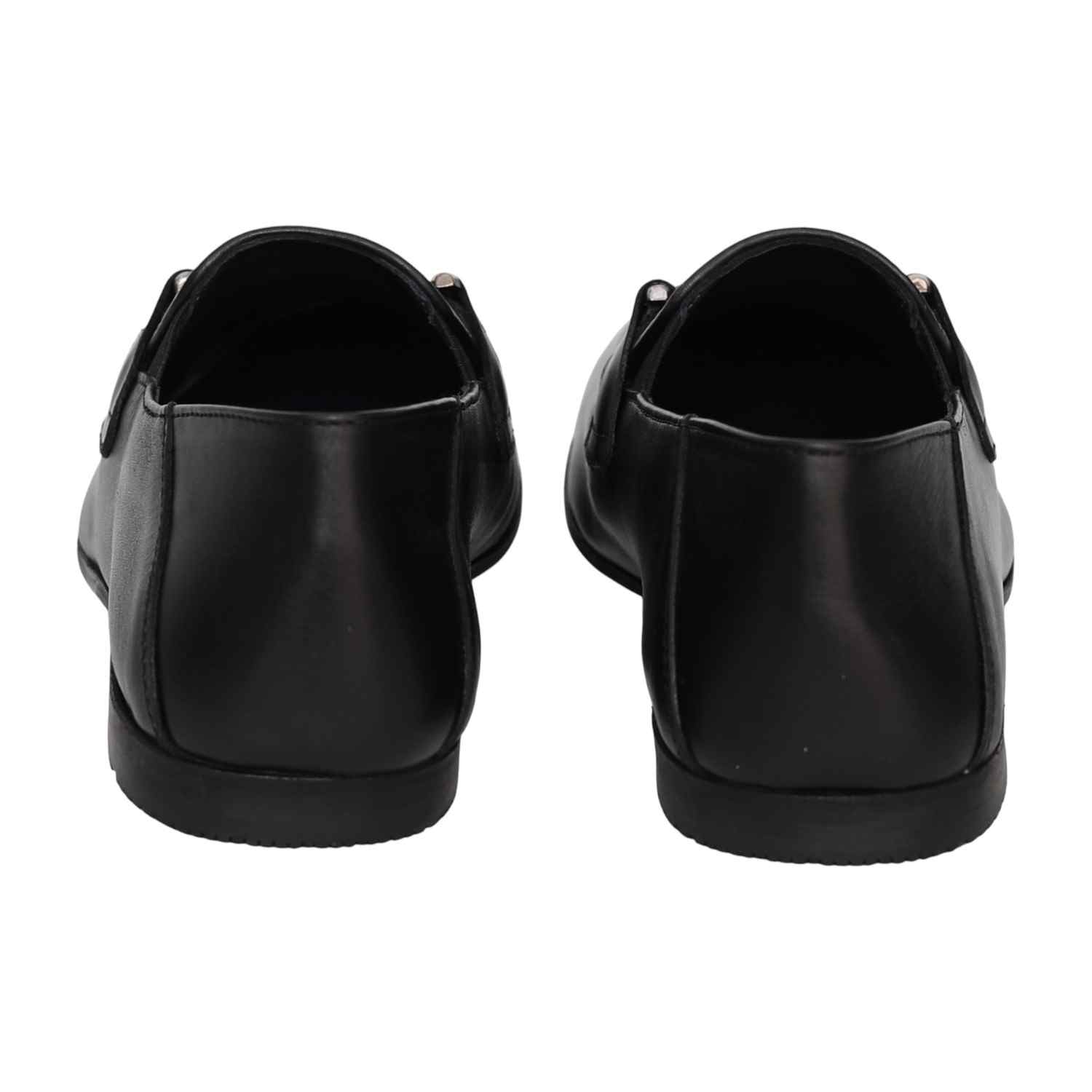 Men Black NobleLine Metal-Bit Formal Loafers
