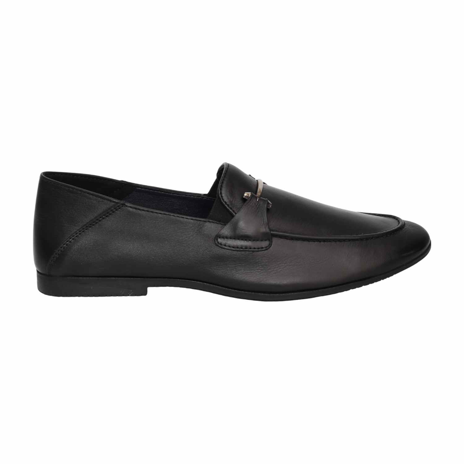 Men Black NobleLine Metal-Bit Formal Loafers